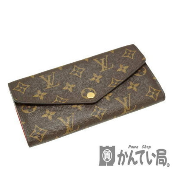 Louis Vuitton Portefeuille Sarah Brown Red Coquelicot Red Long Wallet - Picture 1 of 15